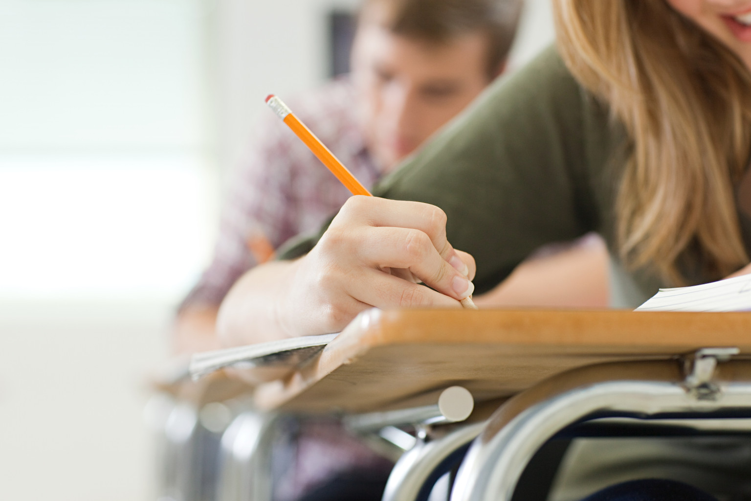 Studious female high school student