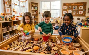 Sensory Bin Ideas for a Preschool Fall Theme Curriculum
